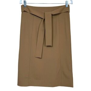 J. Crew Belted Midi Skirt All Season Wool Blend Walnut Women 6